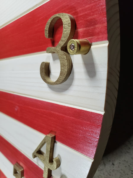 American Flag Clock with Bullet Hour Markers