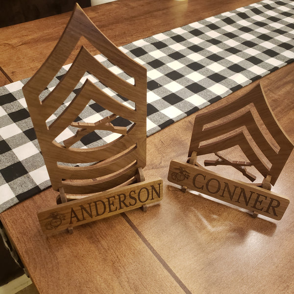 USMC Desk Rank and Nameplate Holder