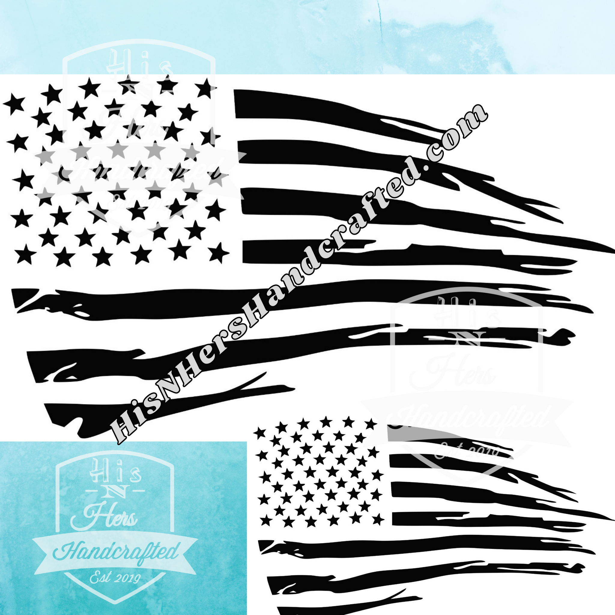 Rustic American Flag SVG